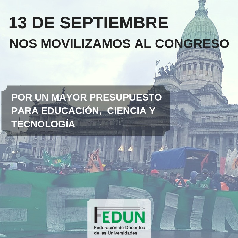 13/09: MARCHA AL CONGRESO NACIONAL EN DEFENSA DE LA EDUCACIÓN PÚBLICA