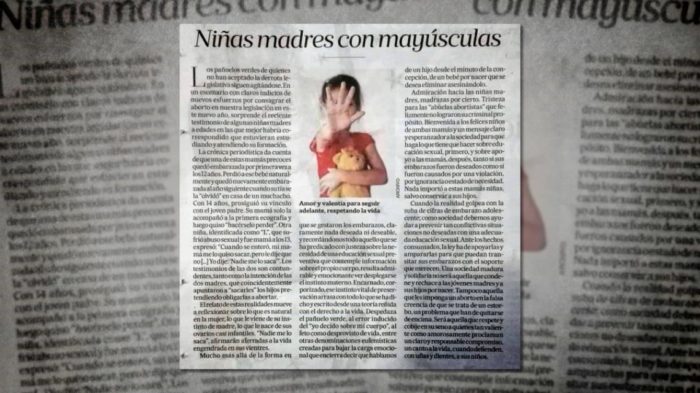 Repudio al editorial del diario La Nación #NIÑASNOMADRES