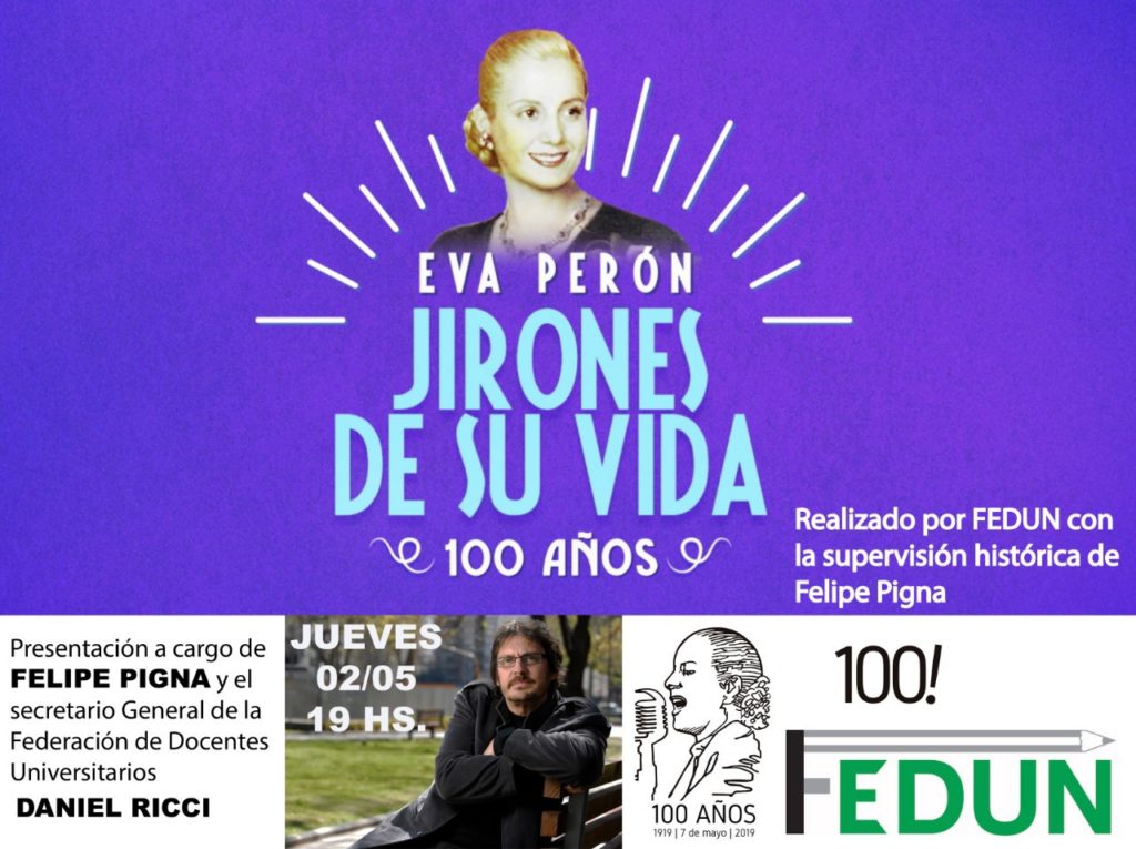 Eva Perón, Presentación del documental realizado por la Fedun que recorre la vida de Evita.