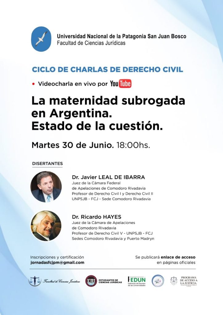 Charla: La maternidad subrogada en argentina. Estado de la cuestión.