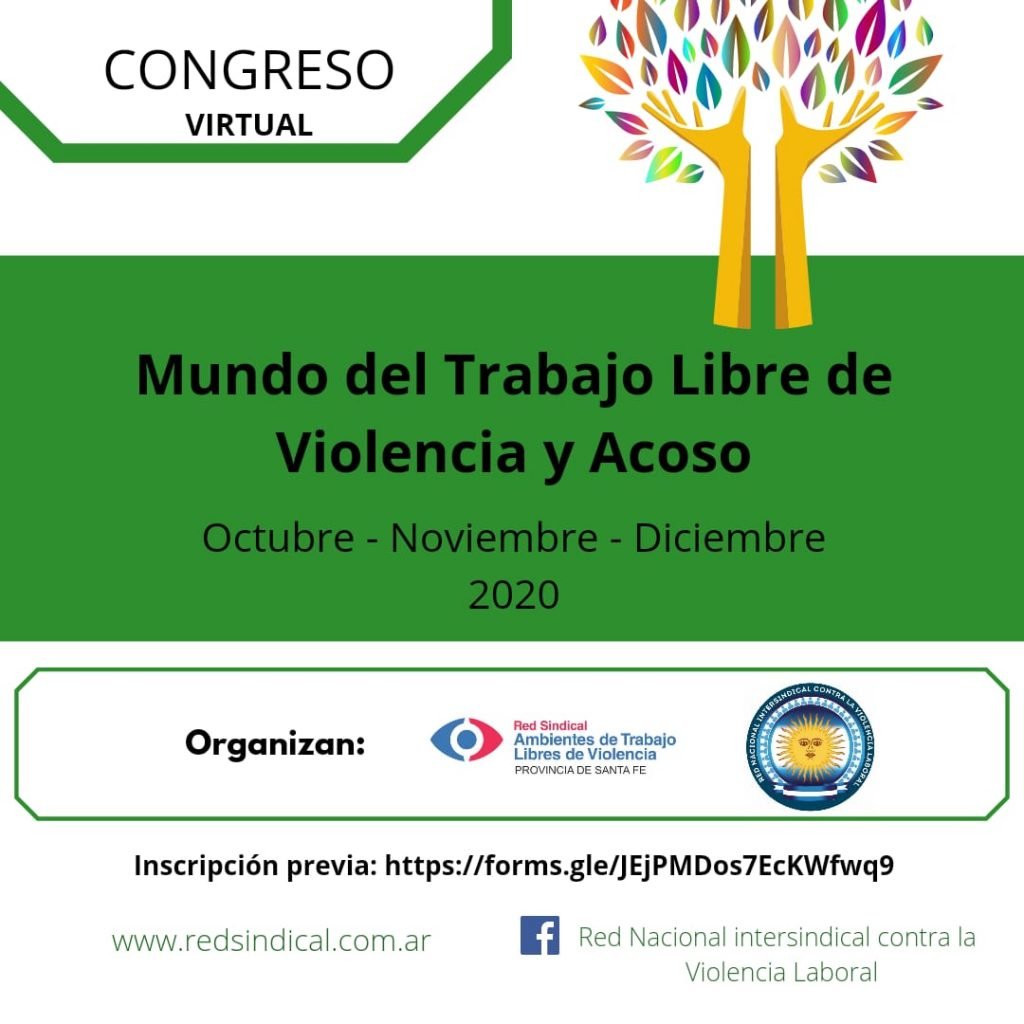 Inscripción abierta: Congreso Internacional por un Mundo de Trabajo Libre de Violencia y Acoso