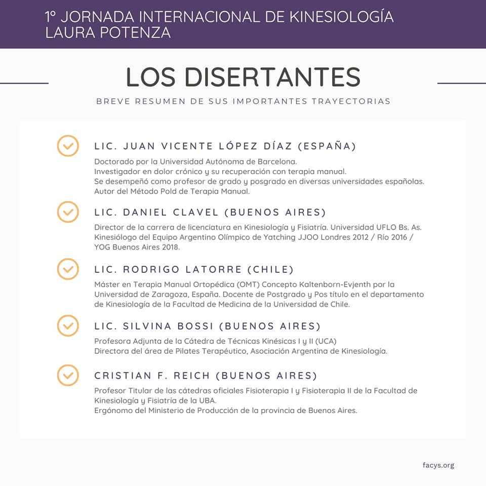 Primera Jornada Internacional de Kinesiología “Laura Potenza”