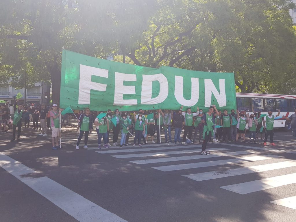 La FEDUN participó de la movilización a Plaza de Mayo por el Día de la Militancia